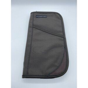 JanSport Brown Travel Organizer Passport Document Holder Zip Case